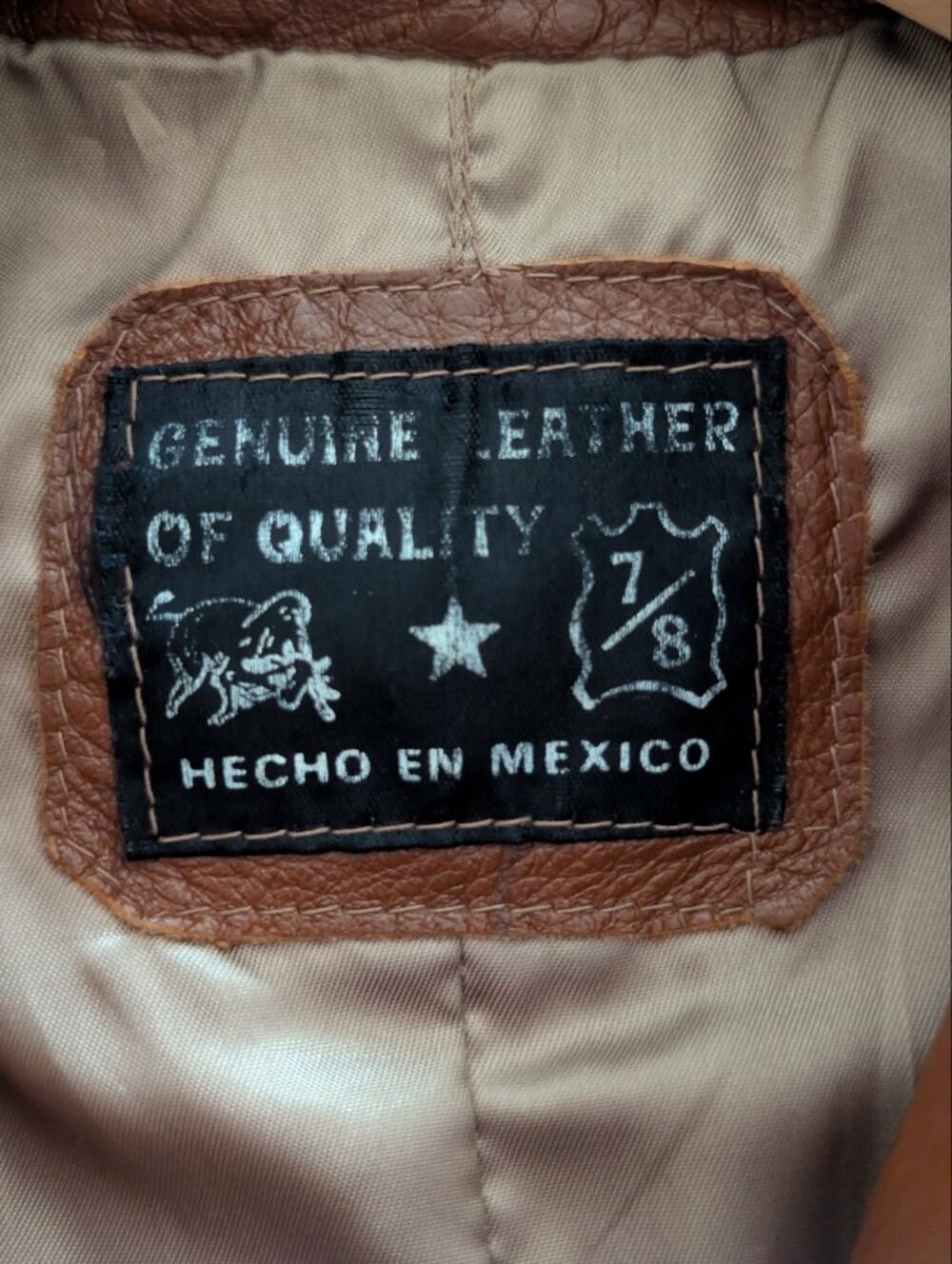Vintage 70s Mexican Leather Hooded Bomber Jacket Size 7/8 Jrs/Womens XXS/Kids L - Picture 2 of 16